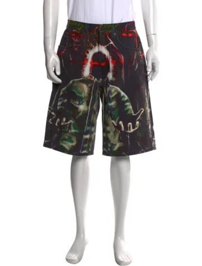 Pre-owned Supreme Graphic Print Denim Shorts In Multi