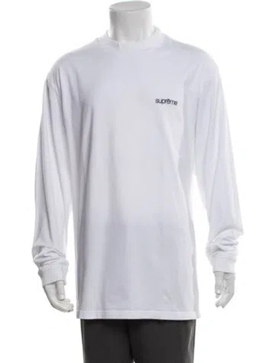 Pre-owned Supreme Graphic Print Long Sleeve In White