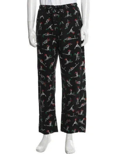 Pre-owned Supreme Graphic Print Pajama Bottoms In Black