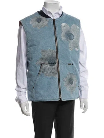 Pre-owned Supreme Graphic Print Vest In Blue
