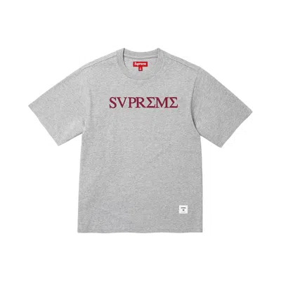 Pre-owned Supreme Greek Short-sleeve Top 'heather Grey' | Men's Size Xl In Gray