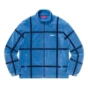 Supreme Grid Taping Velour Jacket 'blue Black'