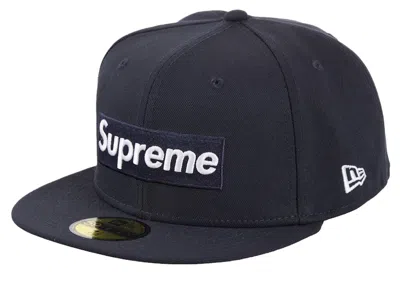 Pre-owned Supreme Grinch Box Logo New Era 59fifty Fitted Cap In Navy Blue