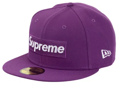 Pre-owned Supreme Grinch Box Logo New Era 59fifty Fitted Cap In Purple