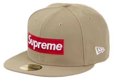 Pre-owned Supreme Grinch Box Logo New Era 59fifty Fitted Cap In Tan