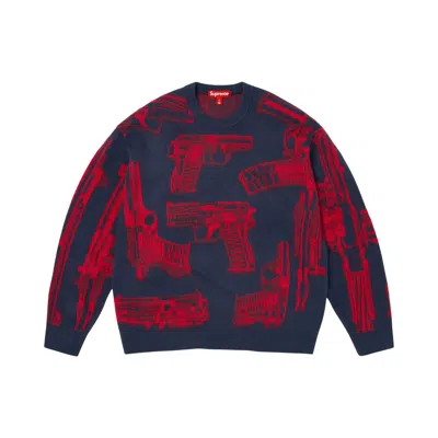 Pre-owned Supreme Guns Sweater 'navy' | Blue | Men's Size L