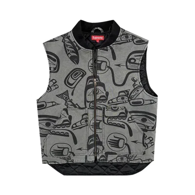 Pre-owned Supreme Haida Work Vest 'grey'