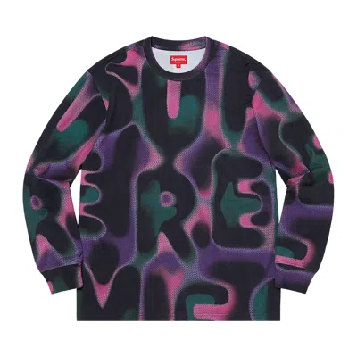 Pre-owned Supreme Half Tone Long-sleeve Top 'black'