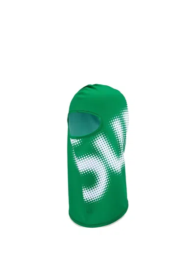 Supreme Halftone Balaclava In Green