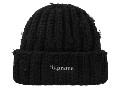 Pre-owned Supreme Hand Tied Beanie In Black