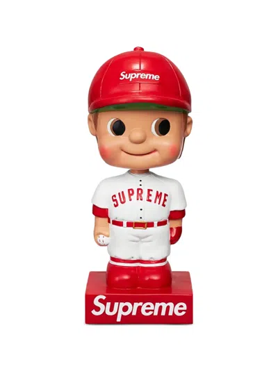 Supreme Hand-painted Bobblehead Figure In Red