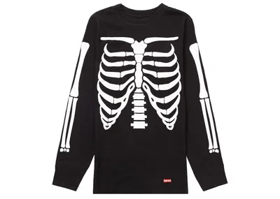 Pre-owned Supreme Hanes Bones Thermal Crew (1 Pack) In Black