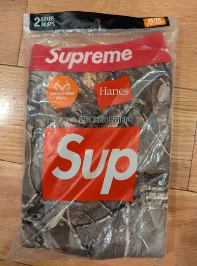 Pre-owned Supreme Hanes Realtree Boxer Briefs (2 Pack) In Multi