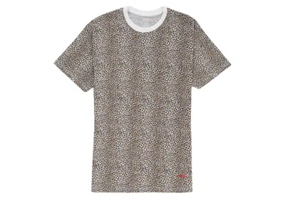 Pre-owned Supreme Hanes Tagless Tee Shirts (2 Pack) In Leopard