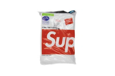 Pre-owned Supreme Hanes Tagless Tee Shirts (3 Pack) In White