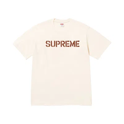 Pre-owned Supreme Hard Tee 'natural' | Cream | Men's Size L In White