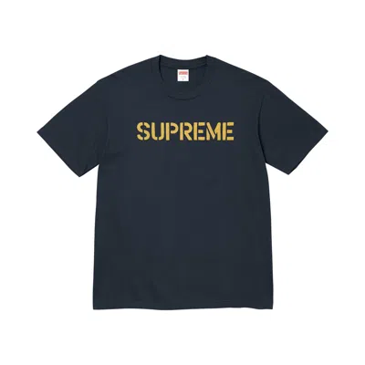 Pre-owned Supreme Hard Tee 'navy' | Blue | Men's Size Xl