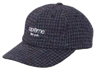 Pre-owned Supreme Harris Tweed 6panel In Navy Blue