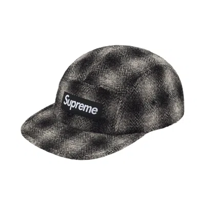 Pre-owned Supreme Harris Tweed Camp Cap 'black' | Men's Size Onesize