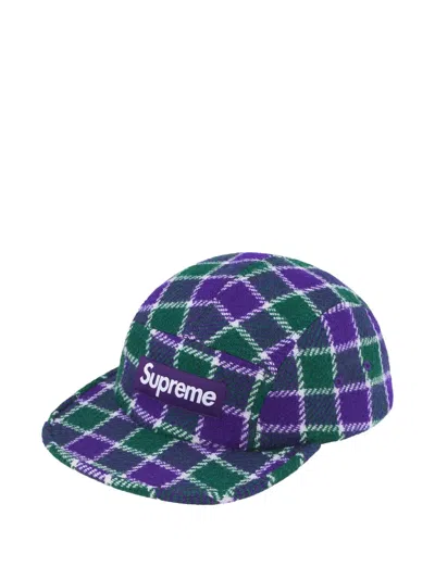 Supreme Harris Tweed Camp Cap In Multi