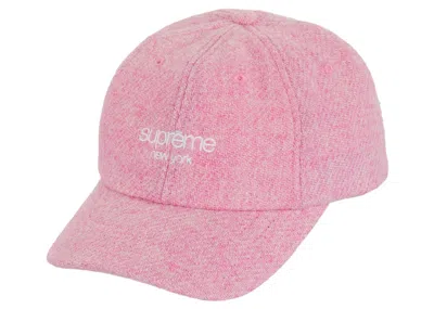 Pre-owned Supreme Harris Tweed Classic Logo 6panel In Pink