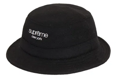 Pre-owned Supreme Harris Tweed Classic Logo Crusher Hat In Black