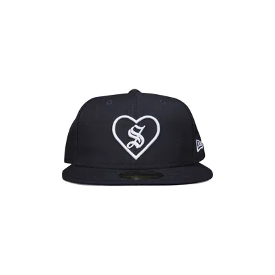 Pre-owned Supreme Heart New Era 'navy' | Blue | Men's Size 7.25