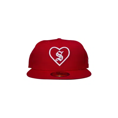 Pre-owned Supreme Heart New Era 'red' | Men's Size 7.625