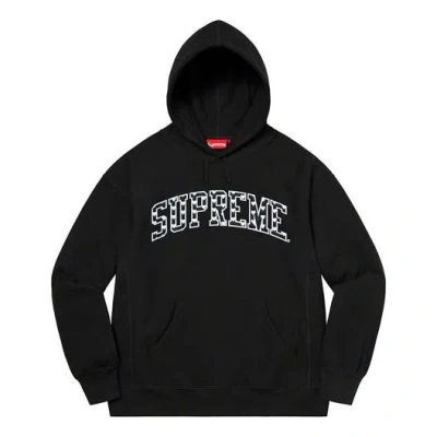 Supreme Hearts Arc Hooded Sweatshirt 'black White'