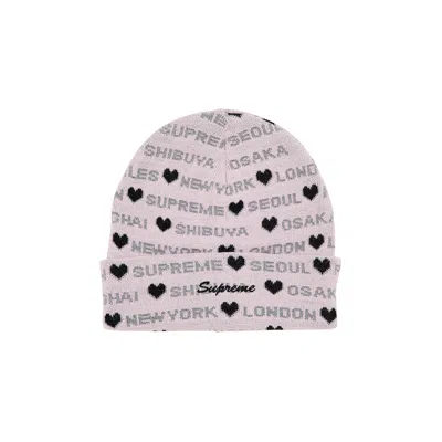 Pre-owned Supreme Hearts Beanie 'light Pink'