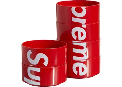 Pre-owned Supreme Heller Bowls (set Of 6) In Red
