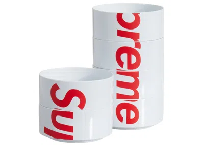 Pre-owned Supreme Heller Bowls (set Of 6) In White