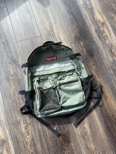Pre-owned Supreme Hi Vis Backpack Fw14 Green