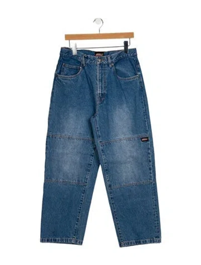 Pre-owned Supreme High-rise Wide Leg Jeans In Blue