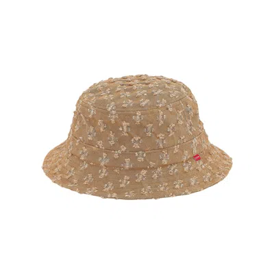Pre-owned Supreme Hole Punch Denim Crusher Hat 'brown'