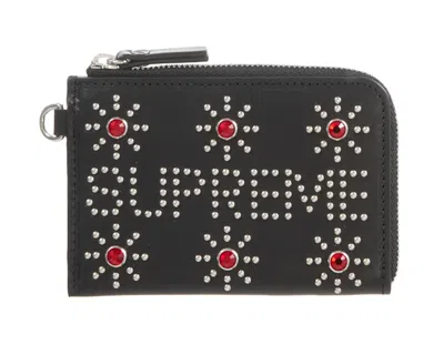 Pre-owned Supreme Hollywood Trading Company Studded Wallet In Black