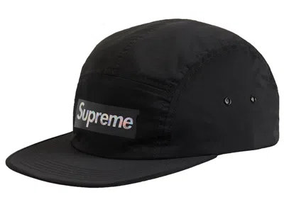 Pre-owned Supreme Holographic Logo Camp Cap In Black