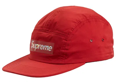 Pre-owned Supreme Holographic Logo Camp Cap In Red