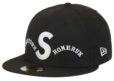 Pre-owned Supreme Homerun S Logo New Era 59fifty Hat In Black