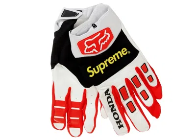 Pre-owned Supreme Honda Fox Racing Gloves In Red