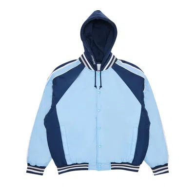 Pre-owned Supreme Hooded Stadium Jacket 'blue'