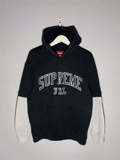 Pre-owned Supreme Hooded Sweatshirt Ss20 Cotton Streetwear Style In Black