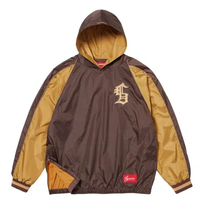 Supreme Hooded Warm Up Pullover 'brown Tan'