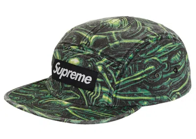 Pre-owned Supreme H.r. Giger Camp Cap In Green