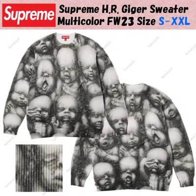 Pre-owned Supreme H.r. Giger Sweater Multicolor Baby Fw23 Size S-xxl Brand