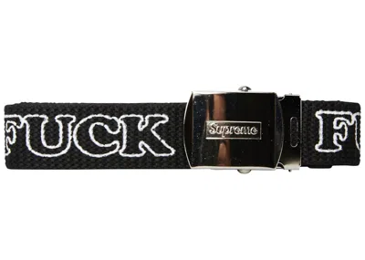 Pre-owned Supreme Hysteric Glamour Fuck You Belt In Black