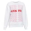 Supreme Hysteric Glamour Red F You Slogan Pullover Sweater In White