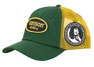 Pre-owned Supreme Hysteric Glamour Vanson Leather Mesh Back 6panel In Green