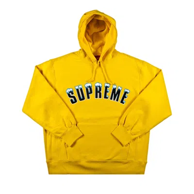 Pre-owned Supreme Icy Arc Hooded Sweatshirt 'yellow'