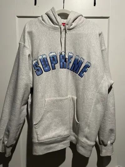 Pre-owned Supreme Icy Arc Hoodie Fw20 Ash Grey Xl